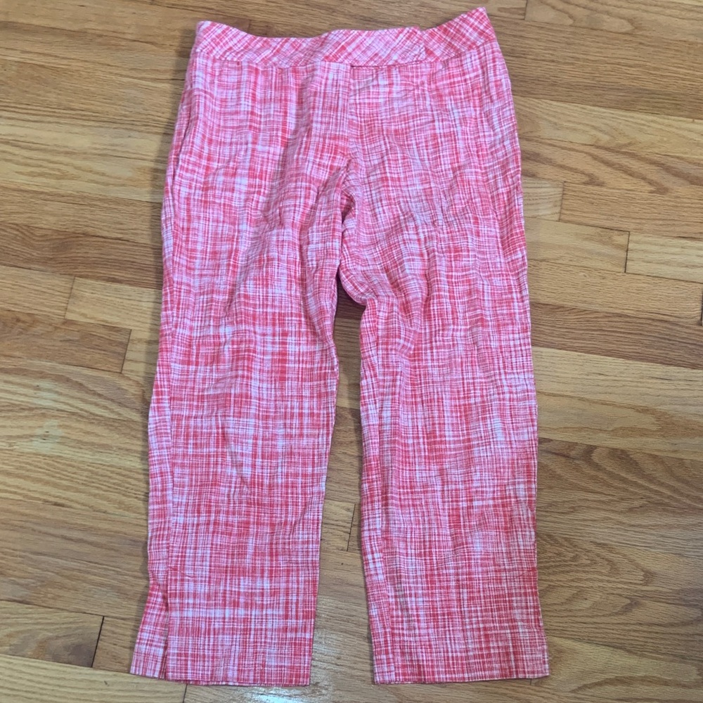 Talbots Red Plaid Capri Pants